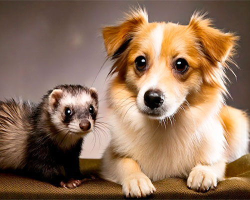 Dératisation avec furet et chien